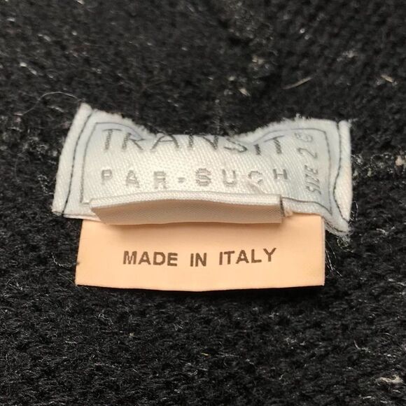 Vintage 90s Grunge Charcoal Full Length Wool Sweater Cardigan Jacket / Sz: 2 - Picture 7 of 8